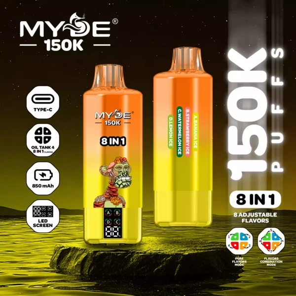MYDE 8 in 1 150000 Puffs Wholesale | Disposable Vape Supplier