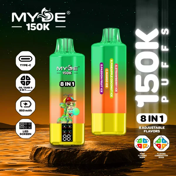 MYDE 8 in 1 150000 Puffs Wholesale | Disposable Vape Supplier
