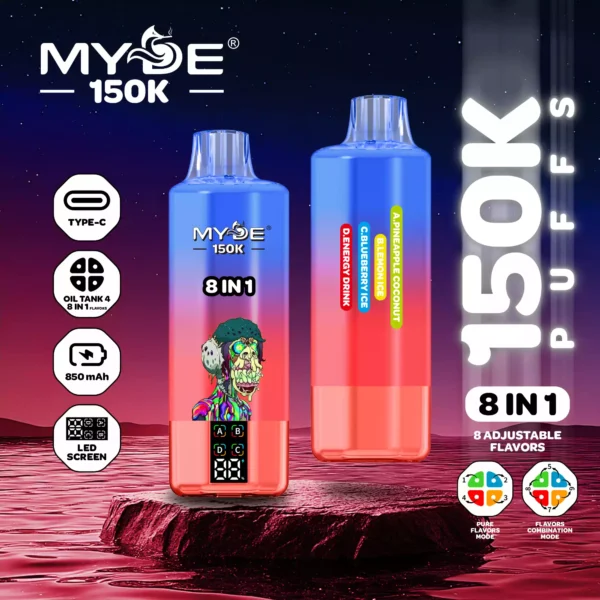 MYDE 8 in 1 150000 Puffs Wholesale | Disposable Vape Supplier