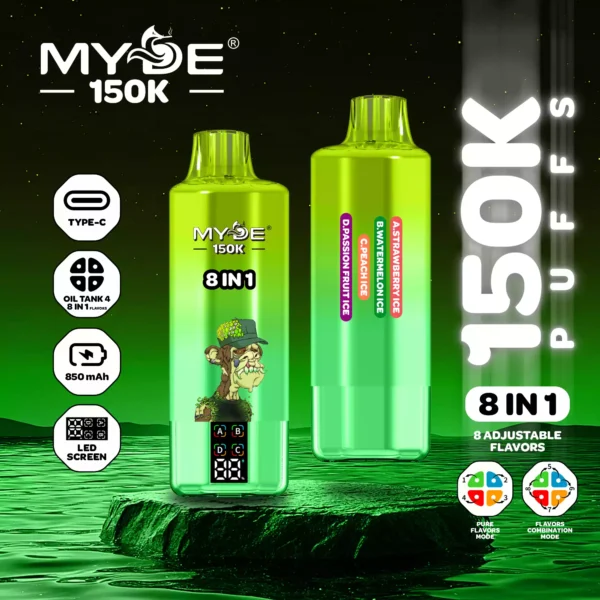 MYDE 8 in 1 150000 Puffs Wholesale | Disposable Vape Supplier