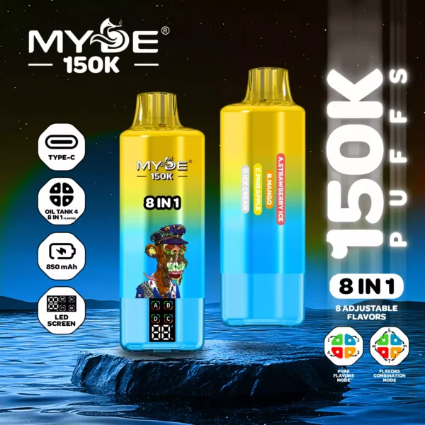MYDE 8 in 1 150000 Puffs Wholesale | Disposable Vape Supplier
