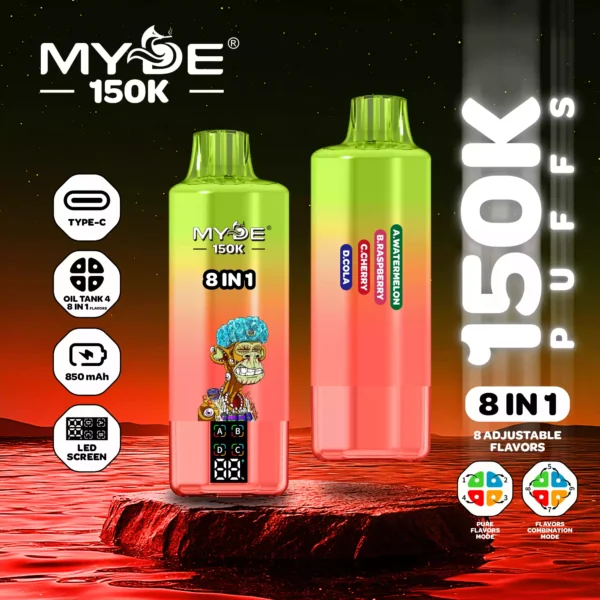 MYDE 8 in 1 150000 Puffs Wholesale | Disposable Vape Supplier