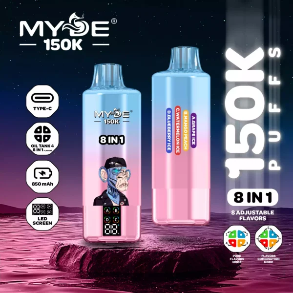 MYDE 8 in 1 150000 Puffs Wholesale | Disposable Vape Supplier