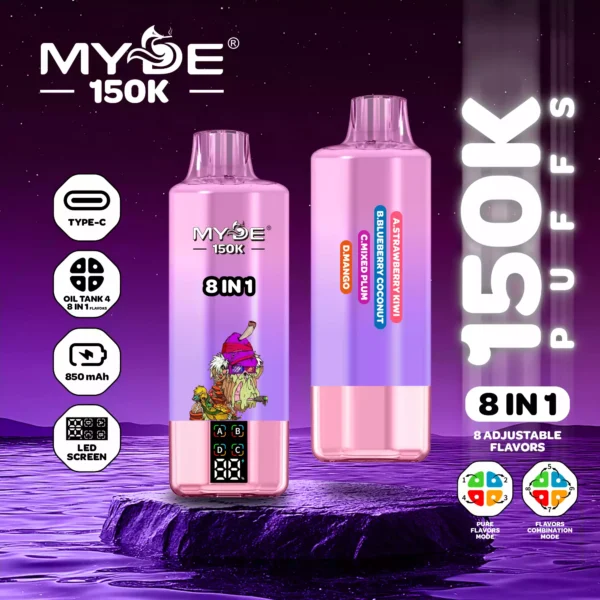 MYDE 8 in 1 150000 Puffs Wholesale | Disposable Vape Supplier