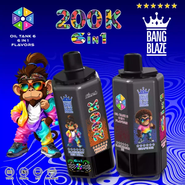 BANG BLAZE 200K 6 IN 1 Wholesale | 200000 Puffs Disposable Vape Supplier