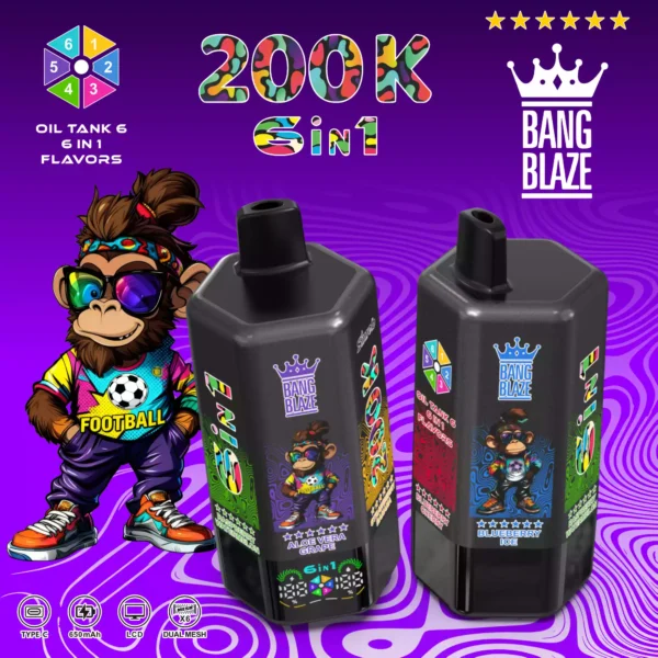 BANG BLAZE 200K 6 IN 1 Wholesale | 200000 Puffs Disposable Vape Supplier