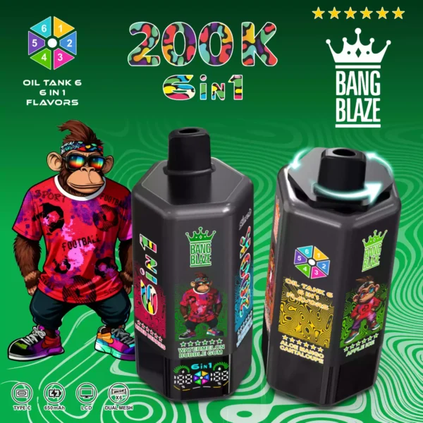 BANG BLAZE 200K 6 IN 1 Wholesale | 200000 Puffs Disposable Vape Supplier