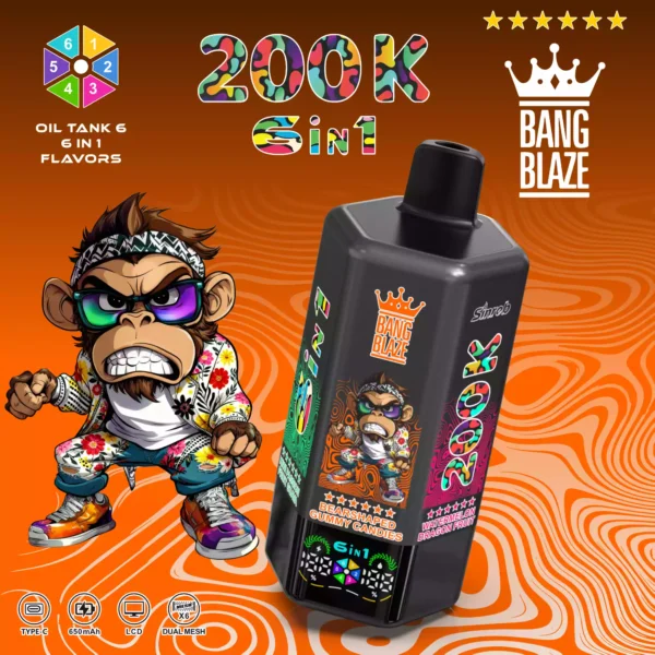 BANG BLAZE 200K 6 IN 1 Wholesale | 200000 Puffs Disposable Vape Supplier