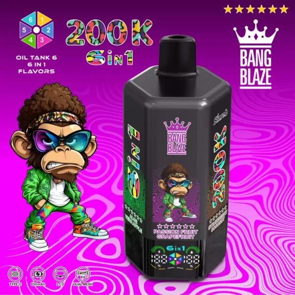 BANG BLAZE 200K 6 IN 1 Wholesale | 200000 Puffs Disposable Vape Supplier
