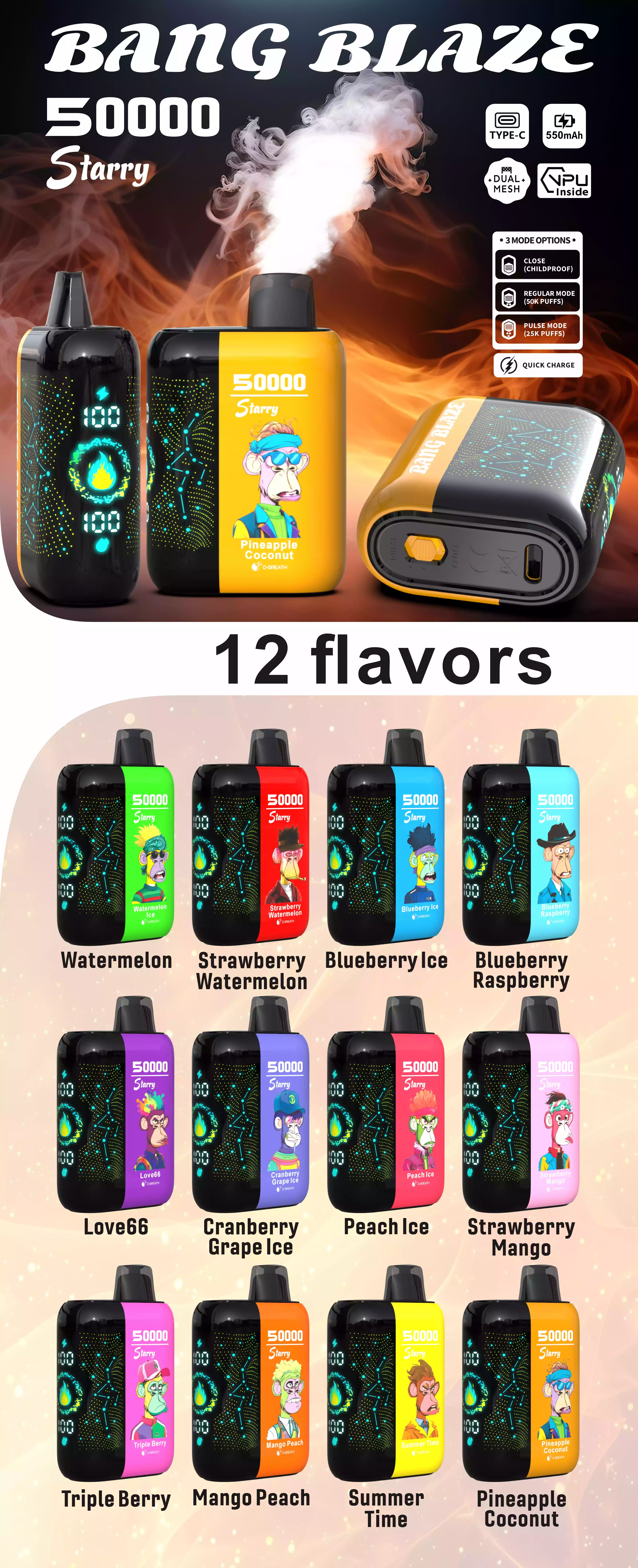 BANG BLAZE 50000 Puffs Disposable Vape Wholesale