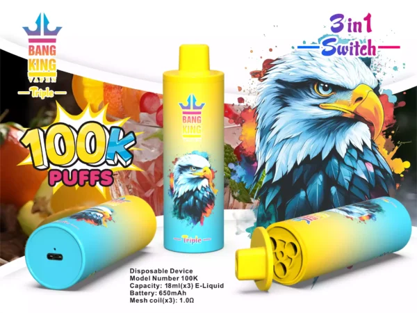 BANG KING 100K Wholesale | 100000 Puffs Disposable Vape Supplier
