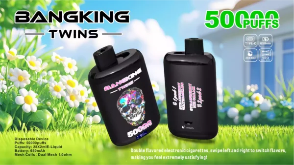 BANG KING TWINS 50K Wholesale | 50000 Puffs Dual Flavor Vape Supplier