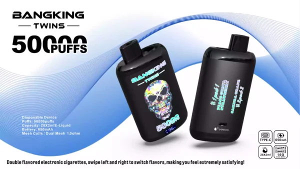 BANG KING TWINS 50K Wholesale | 50000 Puffs Dual Flavor Vape Supplier