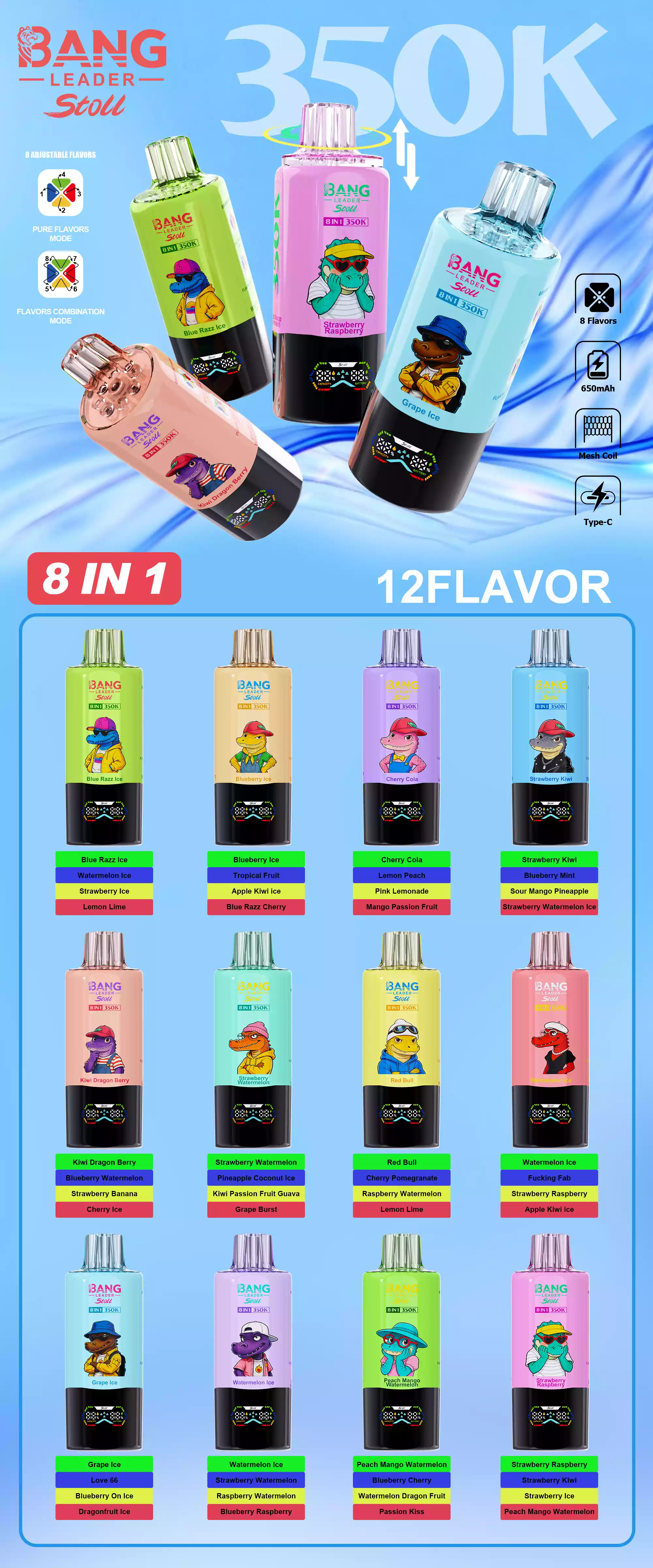 BANG LEADER 350K Puffs Disposable Vape Wholesale