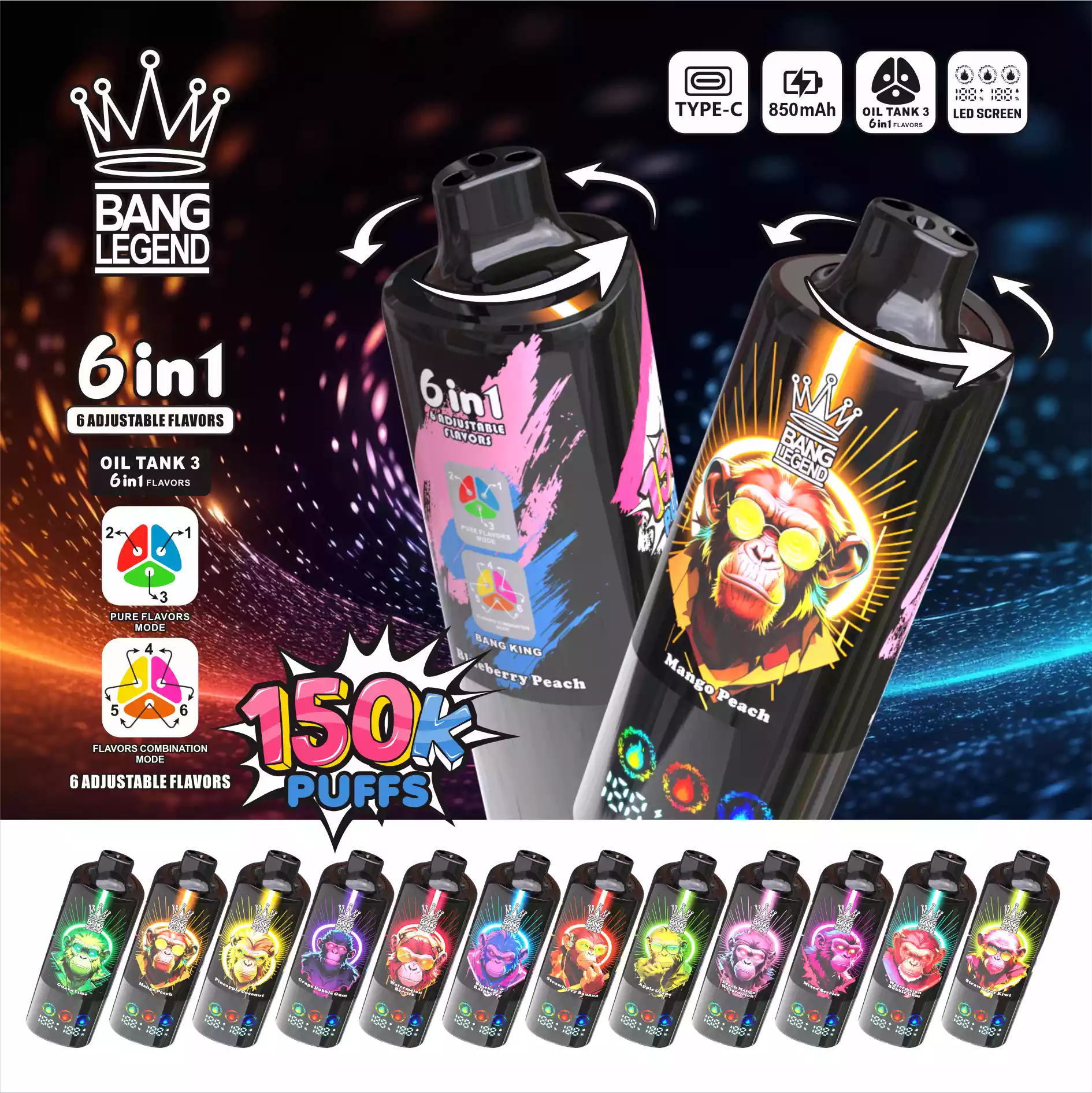 BANG LEGEND 150K Puffs Disposable Vape Wholesale