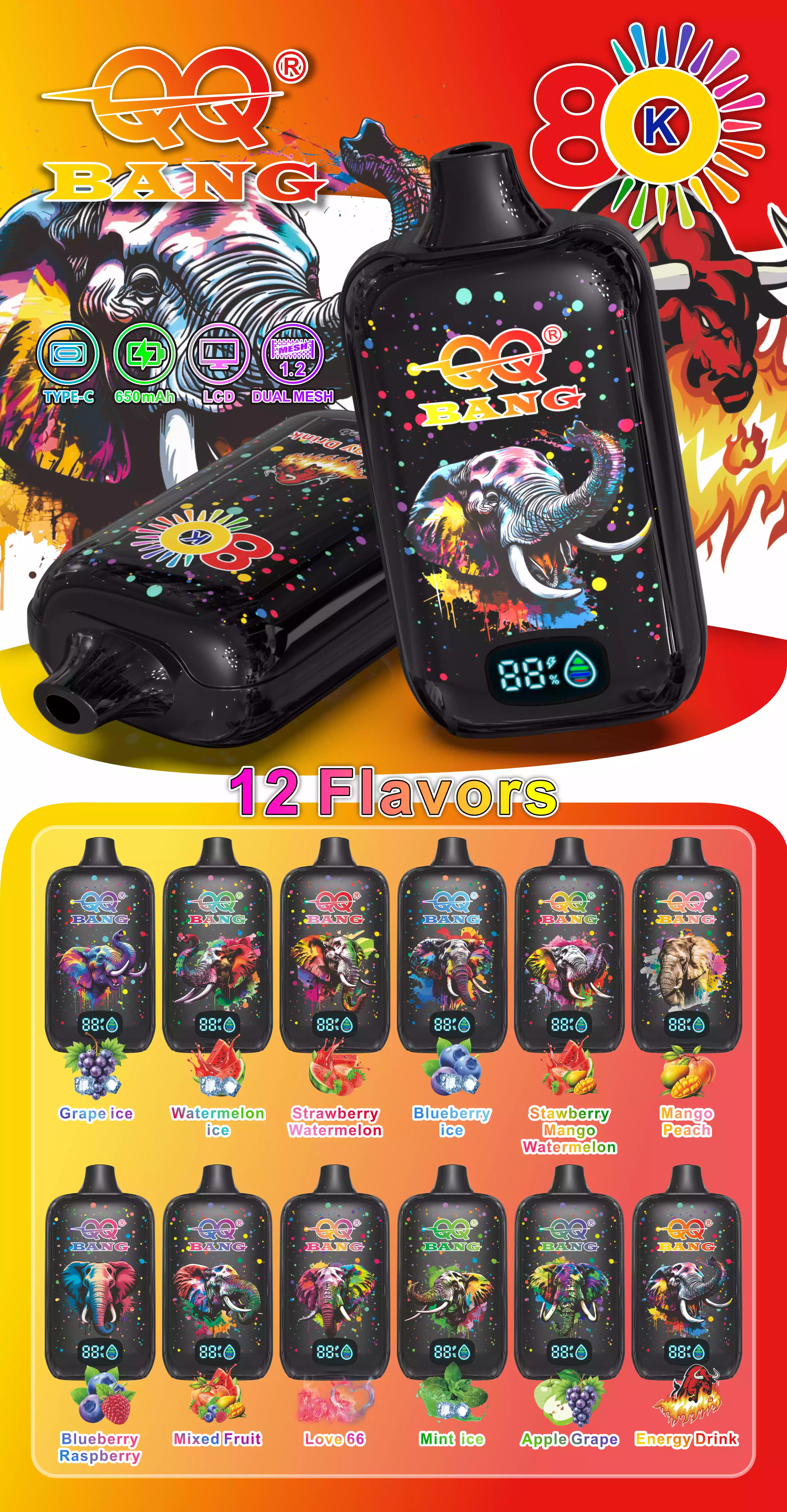 QQ BANG 80000 Puffs Disposable Vape Wholesale