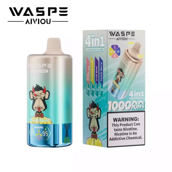 WASPE 4 in 1 100K Wholesale | 100000 Puffs Disposable Vape Supplier