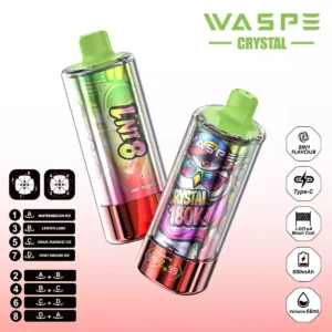 WASPE Crystal 180K Wholesale | 180000 Puffs 8 in 1 Vape Supplier