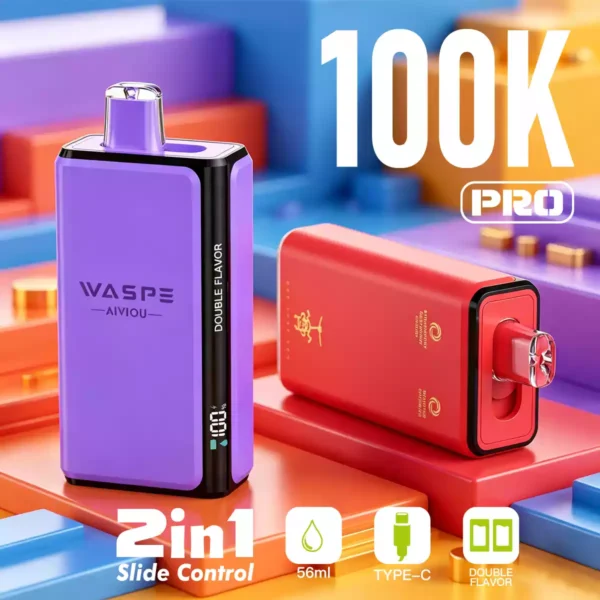WASPE Double Flavor 100K Pro Wholesale | 100000 Puffs Vape Supplier