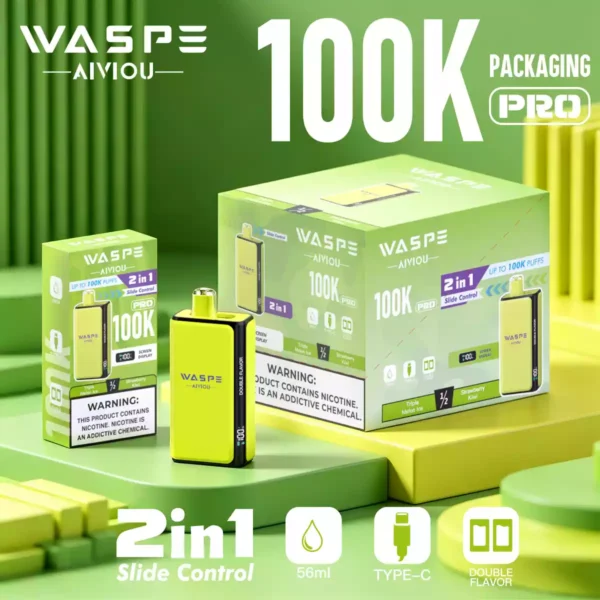 WASPE Double Flavor 100K Pro Wholesale | 100000 Puffs Vape Supplier